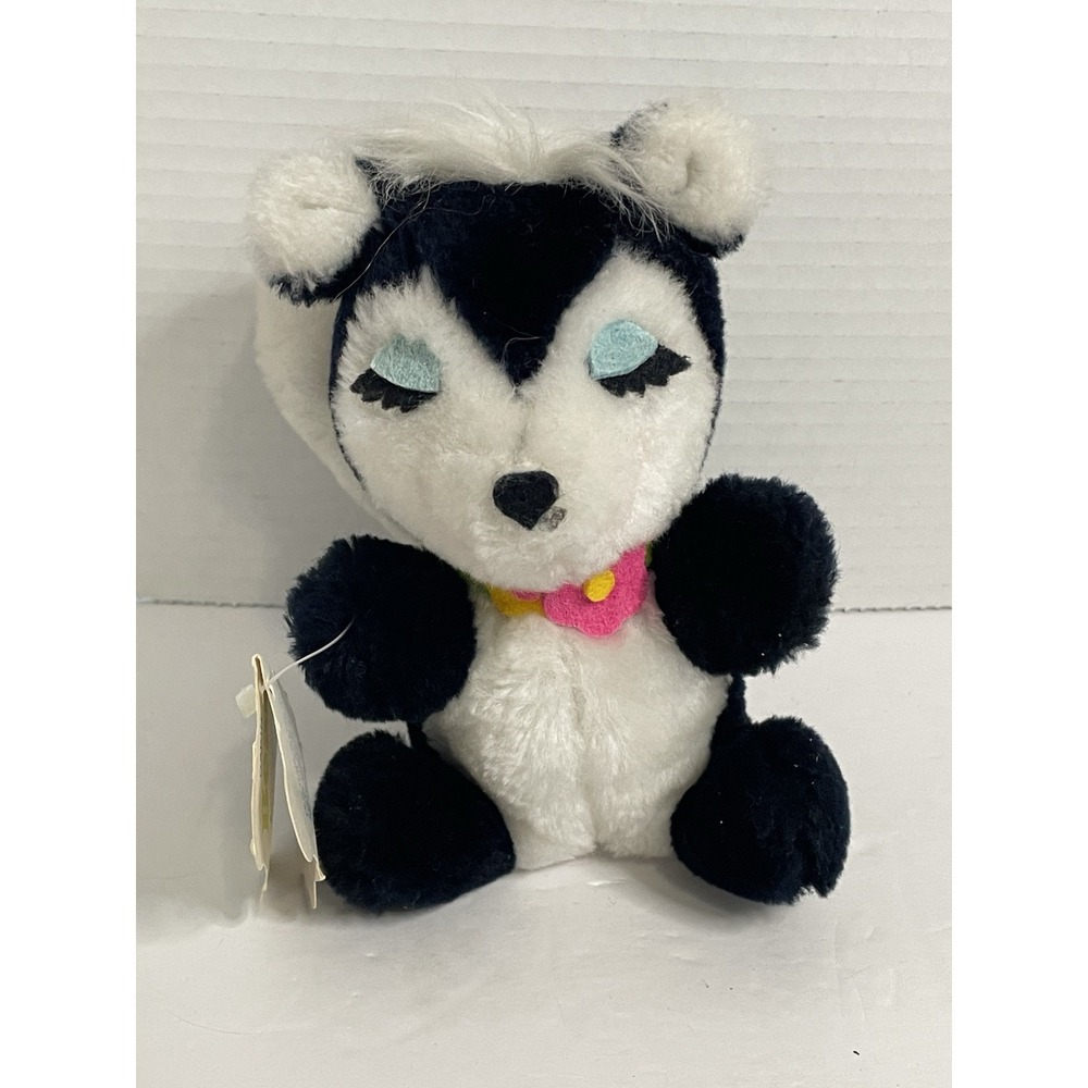 VINTAGE 1977 DAKIN Riccoshay SKUNK Bean Bag PLUSH 6" With Tag Made In Korea